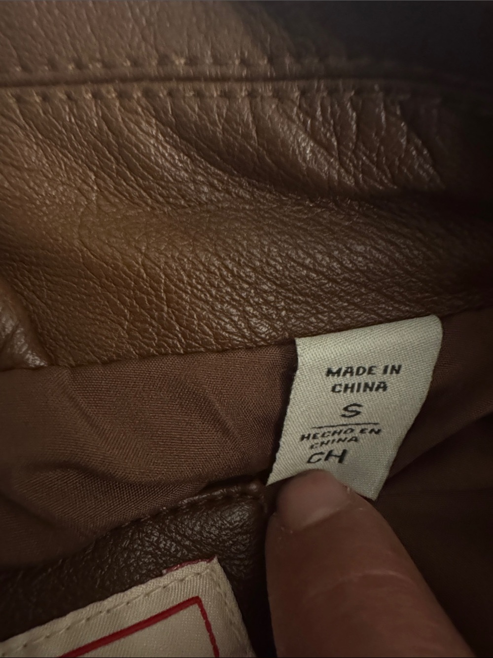Levi's Brown Leather Moto Jacket with Silver Hardware - Picture 4 of 7